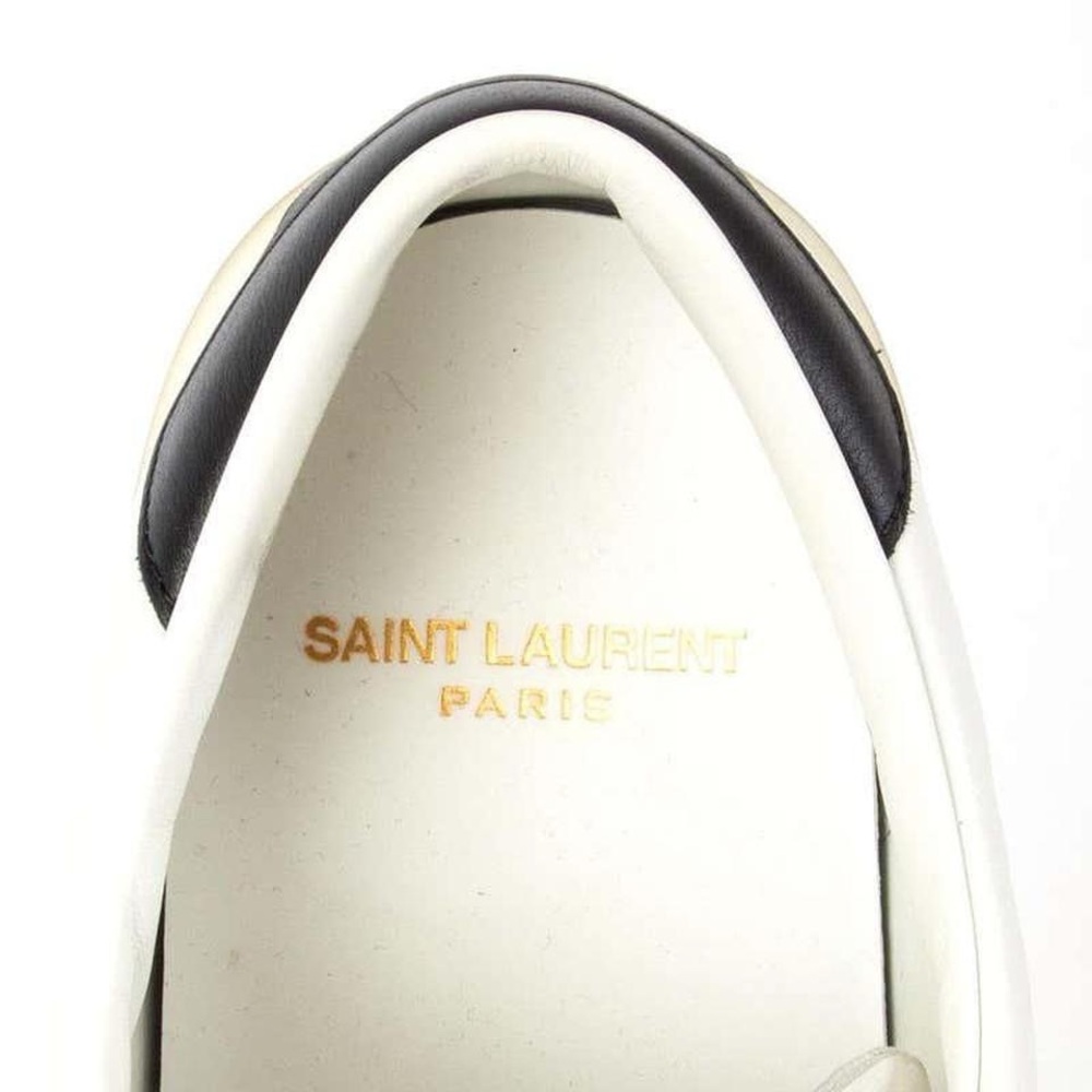 YSL WHITE LEATHER SNEAKERS